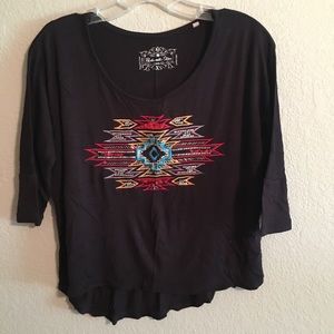 Panhandle Slim glitzy Aztec crop top - EUC
